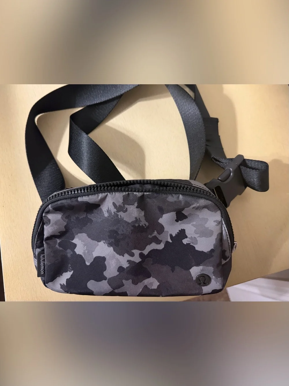 lululemon camo belt bag lululemon athletica | Bags | Lululemon Athletica Mens Black Gray Camo Belt  Bag
